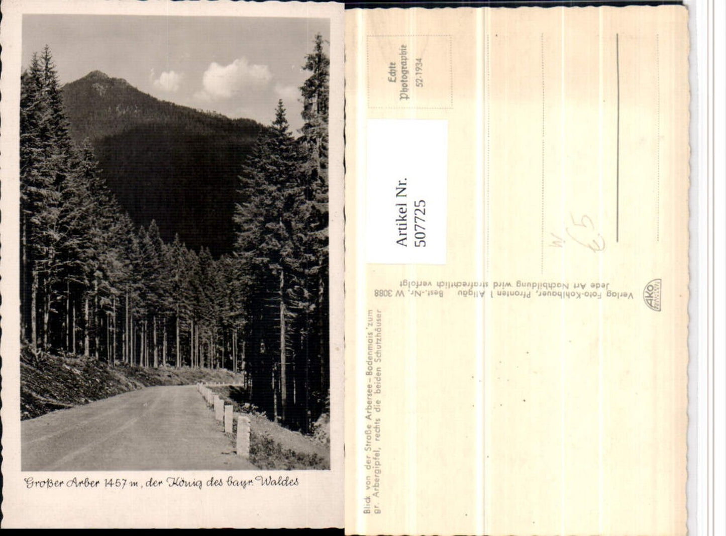 507725,Blick von d. Straße zum Großen Arber b. Bayerisch Eisenstein