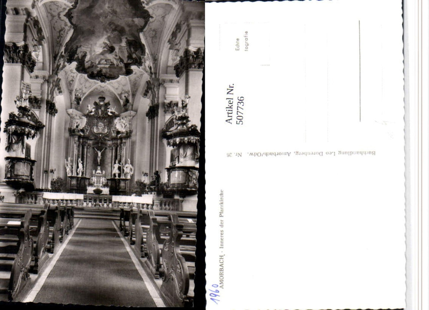 507736, Amorbach Parish Church, Church Interior View