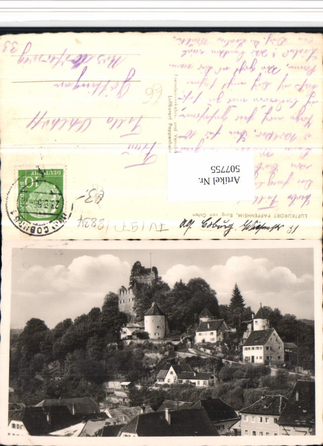 507755, Pappenheim partial view with castle