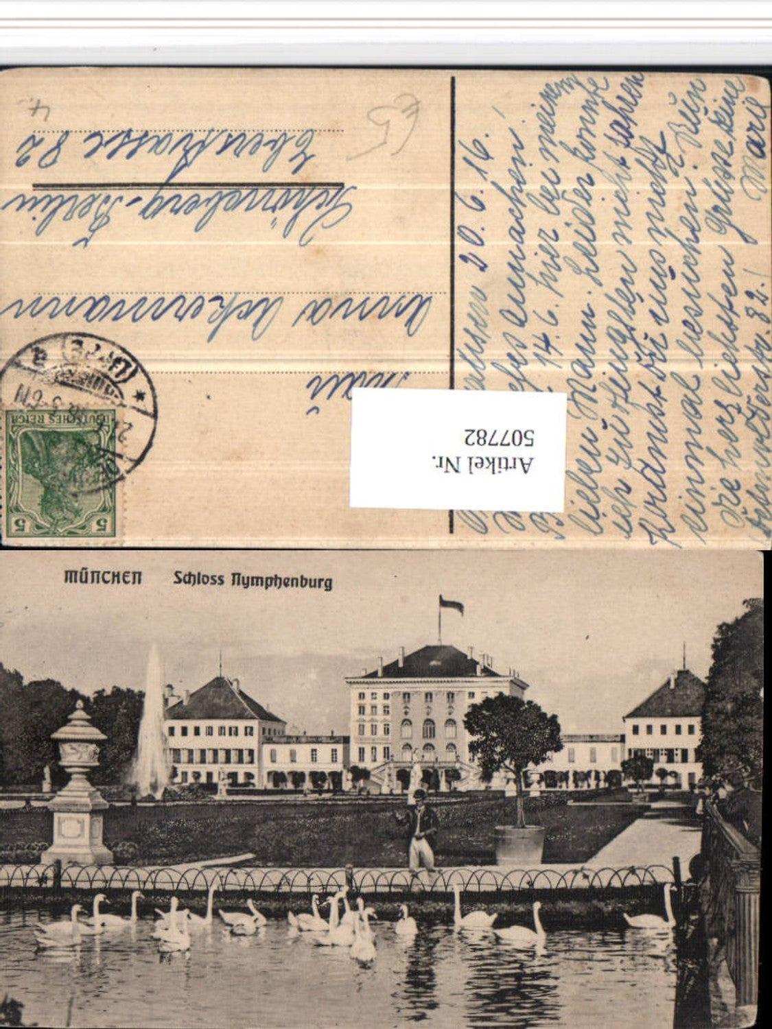 507782,München Schloss Nymphenburg Schwäne