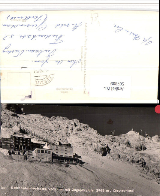 507809,Schneefernerhaus Berghütte b. Garmisch m. Zugspitzgipfel