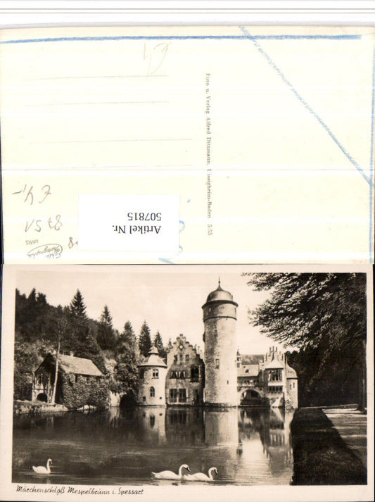 507815,Mespelbrunn im Spessart Märchenschloss Schwäne