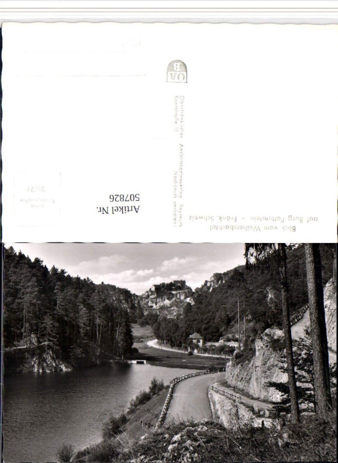 507826,Fränkische Schweiz Blick vom Weihersbachtal auf Burg Pottenstein