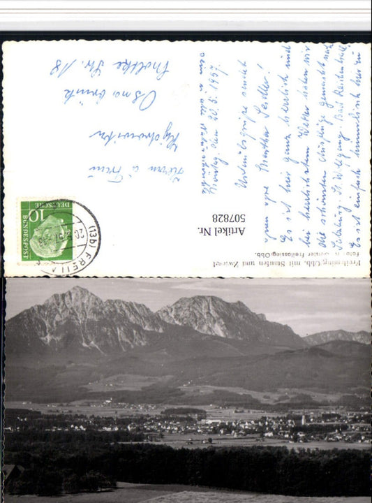 507828,Freilassing Totale m. Staufen u. Zwiesel Bergkulisse