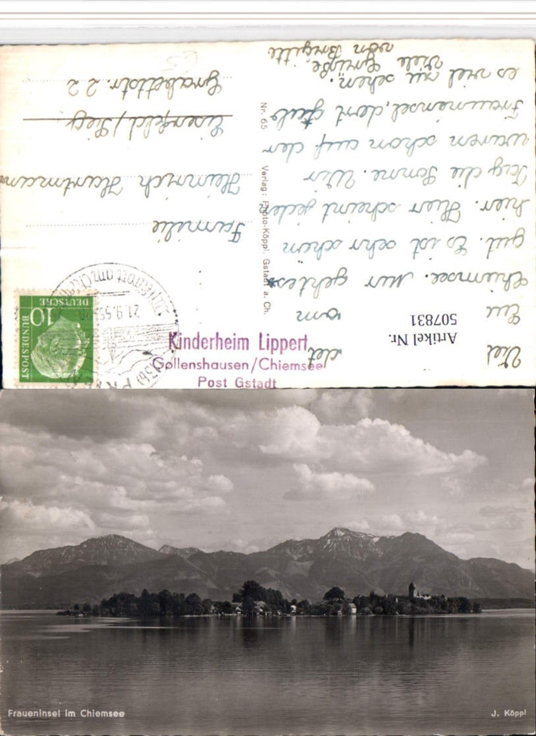 507831,Fraueninsel im Chiemsee Totale Bergkulisse