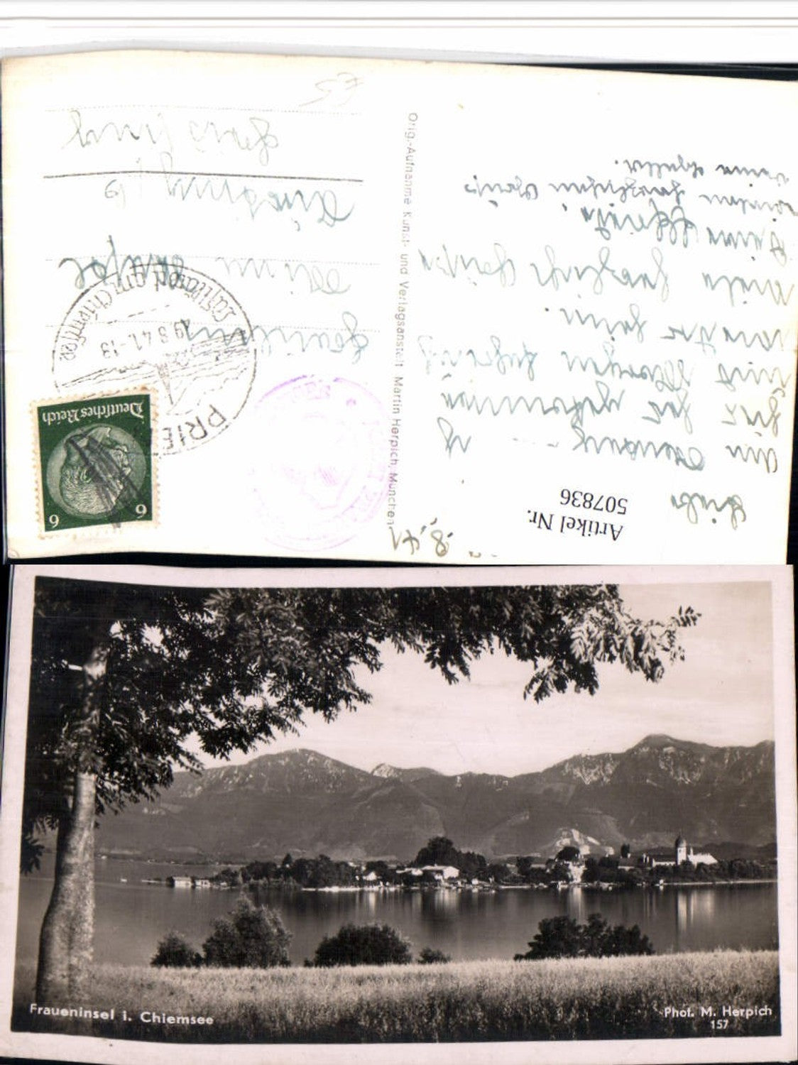 507836,Fraueninsel im Chiemsee Totale Bergkulisse
