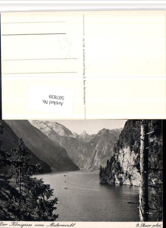 507839,Königssee See b. Schönau Bergkulisse pub Foto O. Beer