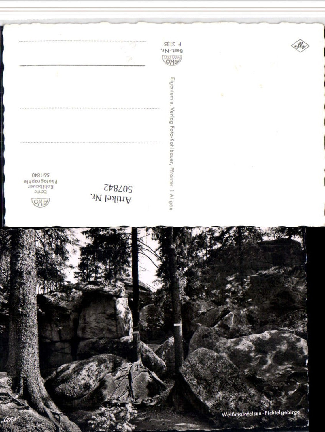 507842,Fichtelgebirge Weißmainfelsen Felsen b. Wunsiedel