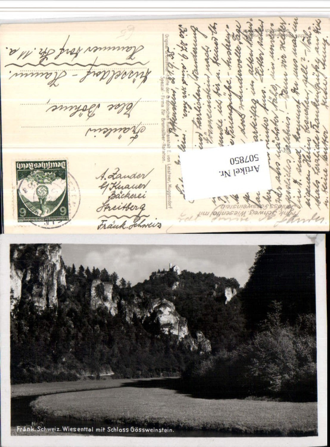 507850,Fränkische Schweiz Wiesenttal m. Schloss Gößweinstein