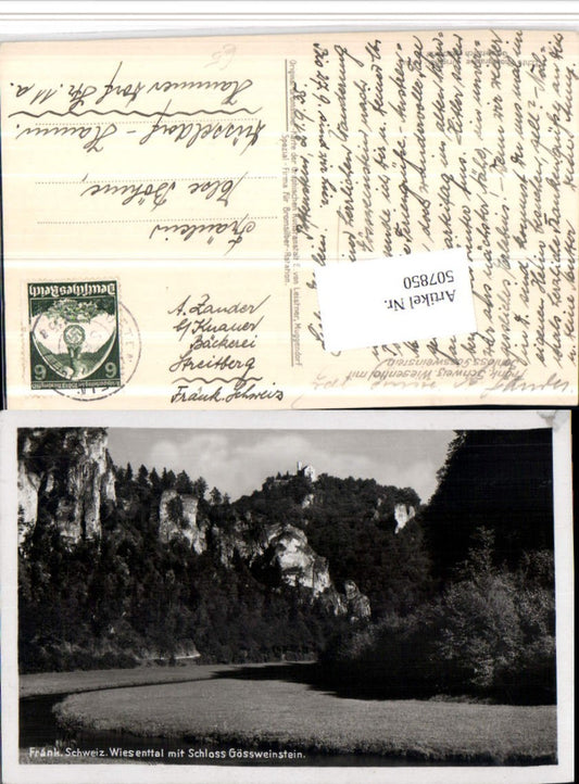 507850,Fränkische Schweiz Wiesenttal m. Schloss Gößweinstein