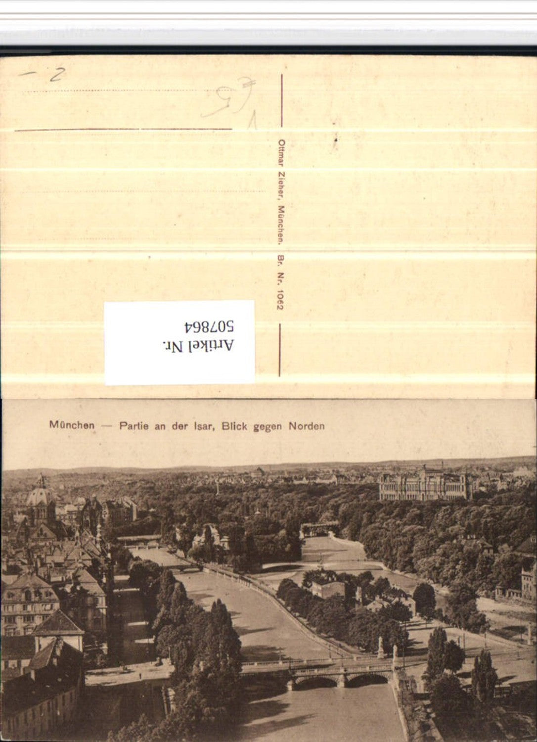 507864,München Teilansicht Partie an d. Isar Fluss Brücke pub Ottmar Zieher 1062