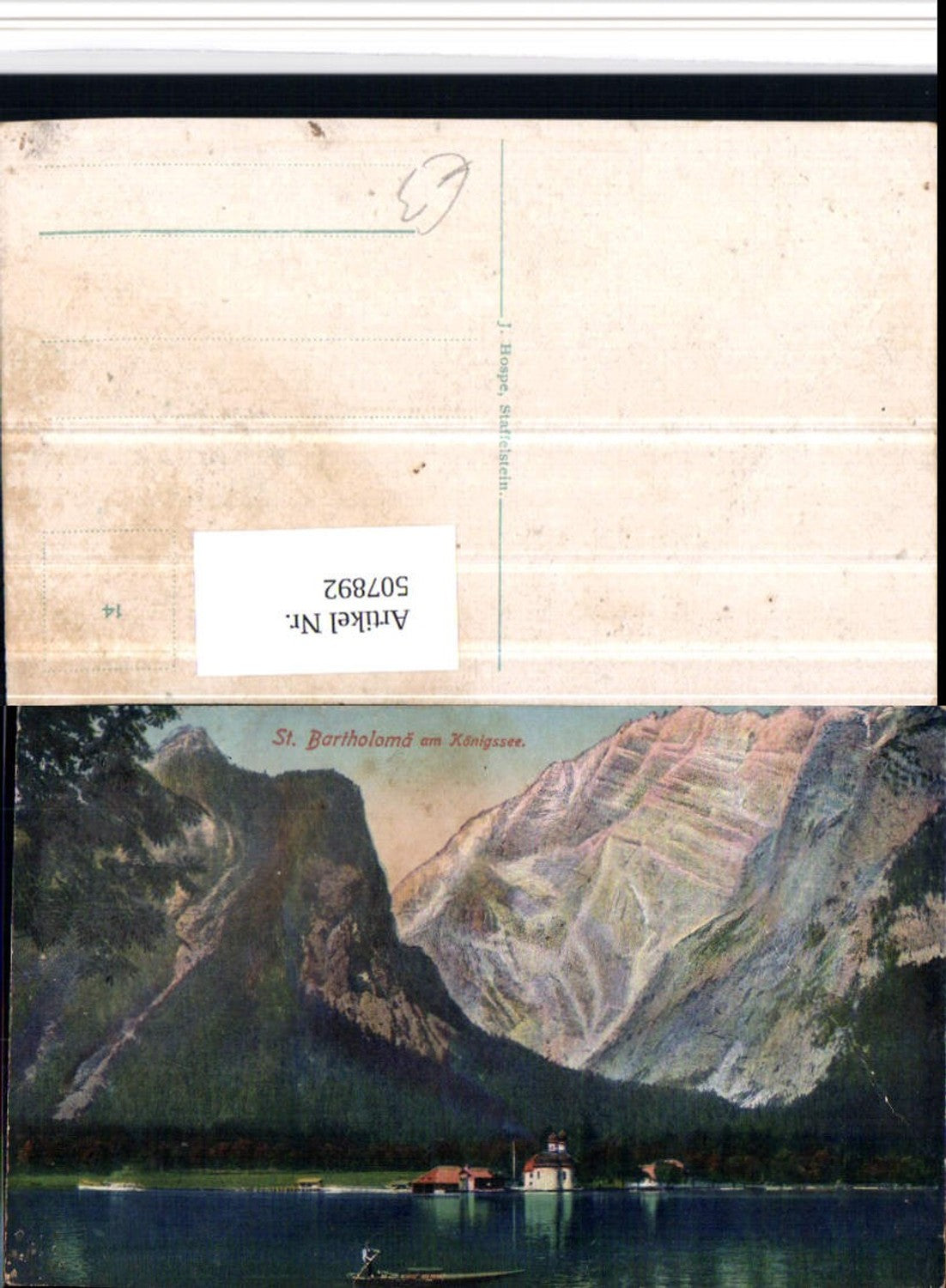 507892,St. Bartholomä am Königssee b. Schönau Bergkulisse