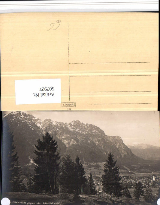 507927,Garmisch Totale geg. Kramer Bergkulisse