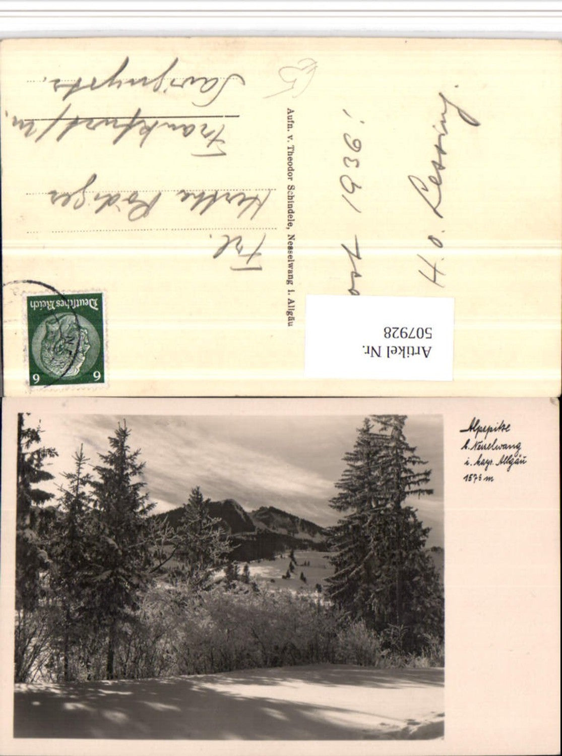 507928, Alpspitze near Nesselwang in the Allgäu region, winter landscape