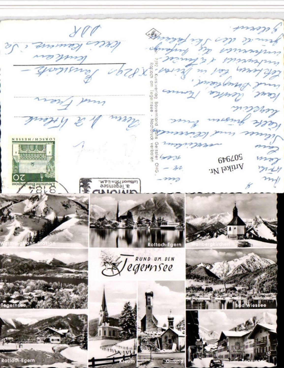 507949,Tegernsee Totale Kreuth Gmünd Bad Wiessee Winterbilder Mehrbildkarte