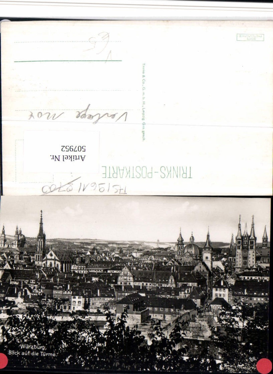 507952,Würzburg Totale m. Türme pub Trinks & Co 48
