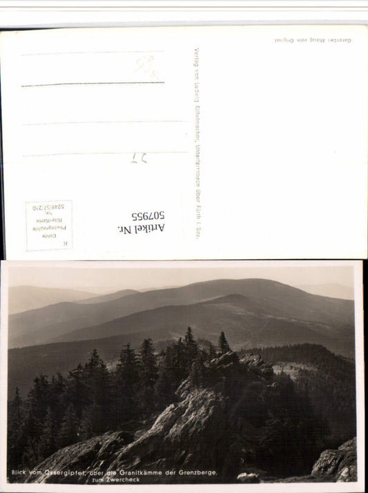 507955,Blick vom Ossergipfel b. Lohberg m. Granitkämme Bergkulisse
