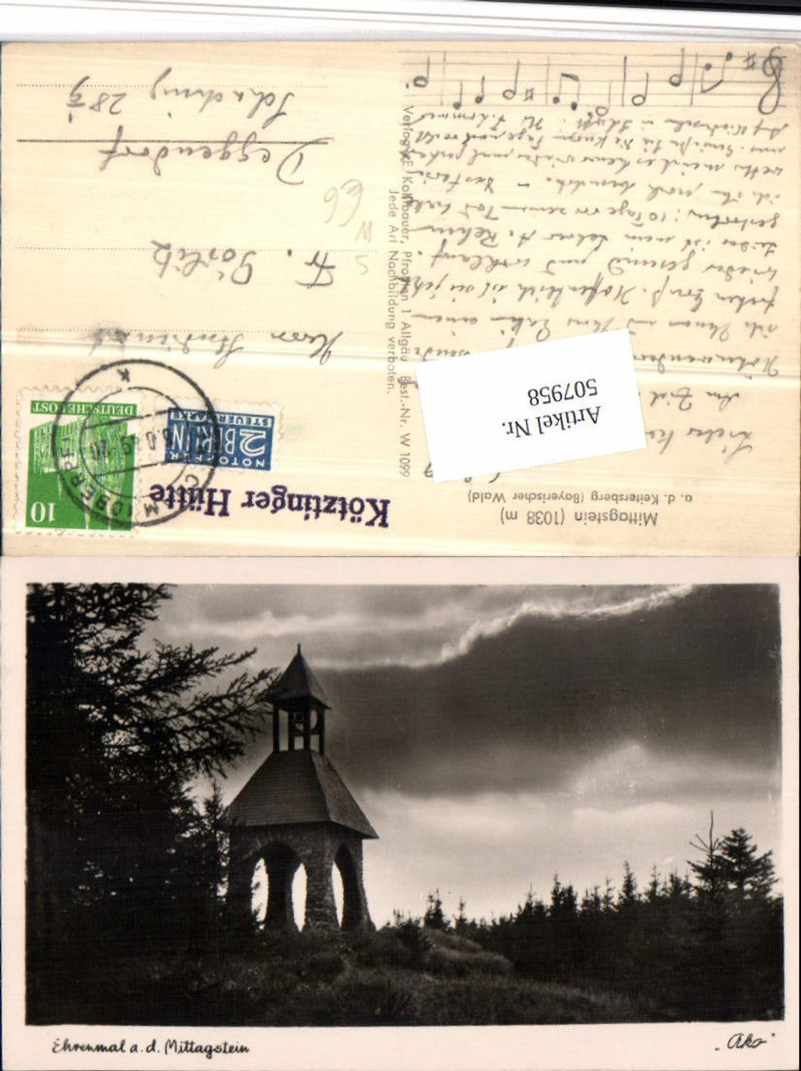507958,Mittagstein auf d. Keitersberg b. Hohenwarth Ehrenmal