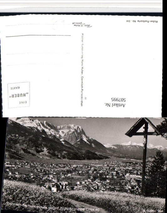 507995,Garmisch-Partenkirchen Totale geg. Zugspitze Marterl pub H. Huber 264