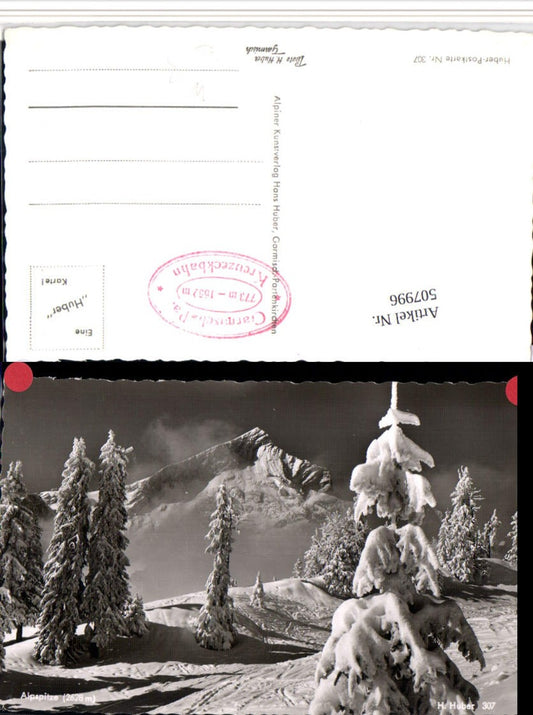 507996,Alpspitze b. Garmisch-Partenkirchen Bergkulisse Winterbild pub H. Huber 307