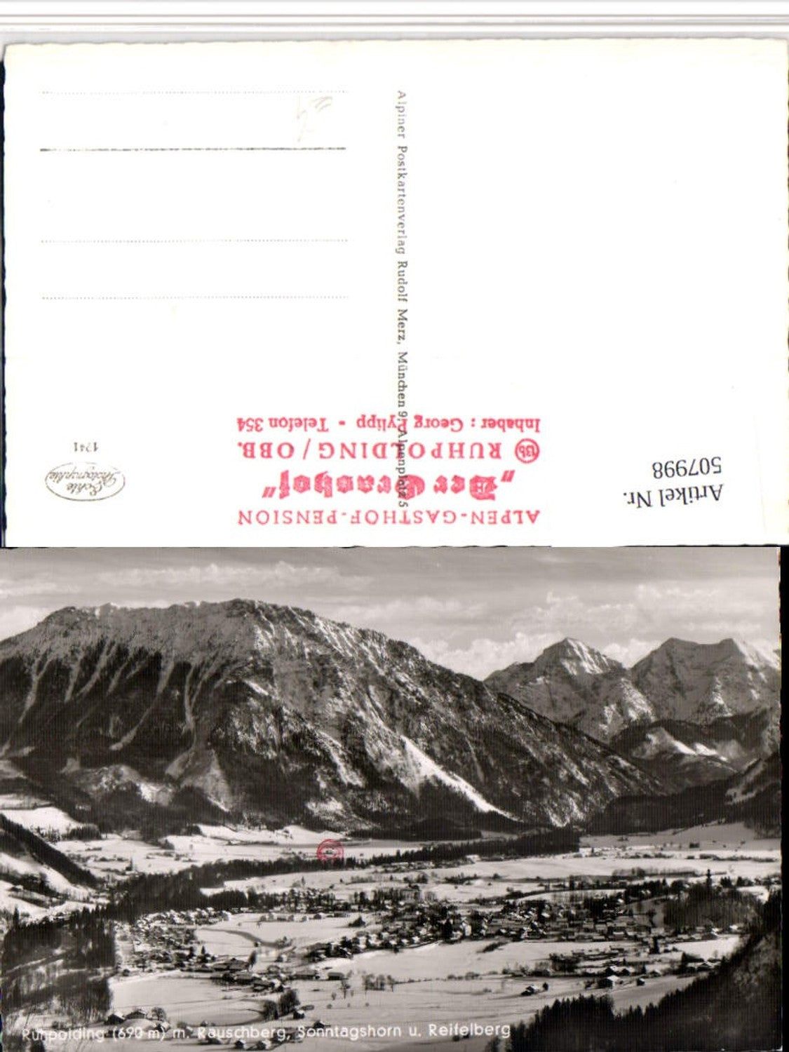 507998,Ruhpolding Totale m. Rauschberg Bergkulisse Winterbild