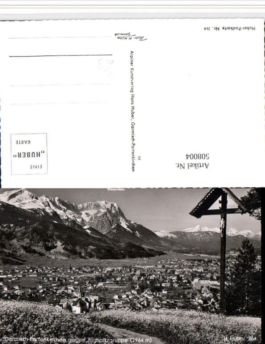 508004,Garmisch-Partenkirchen Totale geg. Zugspitze Marterl pub H. Huber 264