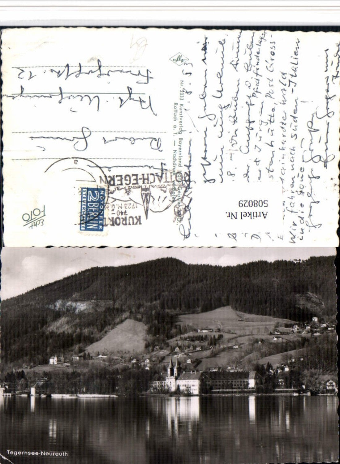 508029,Tegernsee Neureuth Teilansicht m. Kloster