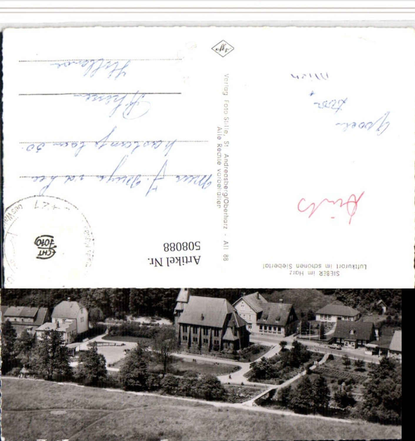 508088,Sieber im Harz b. Herzberg Teilansicht Kirche