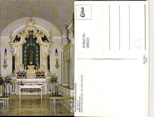 508123,Münster Pfarrkirche Maria Himmelfahrt Innenansicht Altar