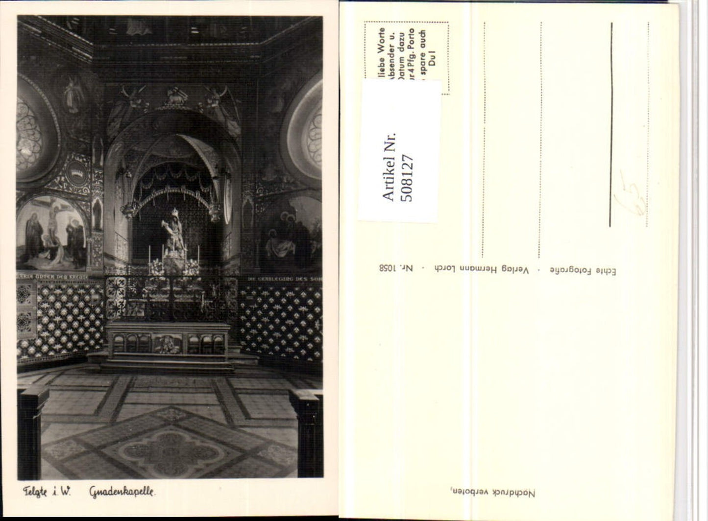 508127,Telgte Gnadenkapelle Kapelle Innenansicht Altar