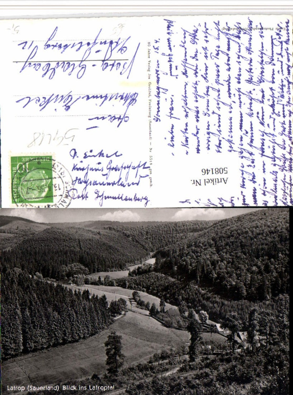 508146,Latrop im Sauerland b. Schmallenberg Blick ins Latroptal