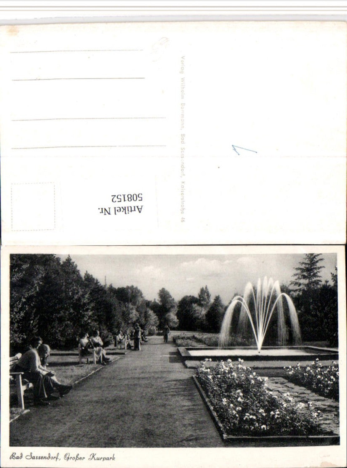 508152,Bad Sassendorf Großer Kurpark Brunnen Fontäne
