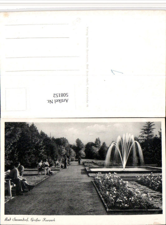 508152,Bad Sassendorf Großer Kurpark Brunnen Fontäne