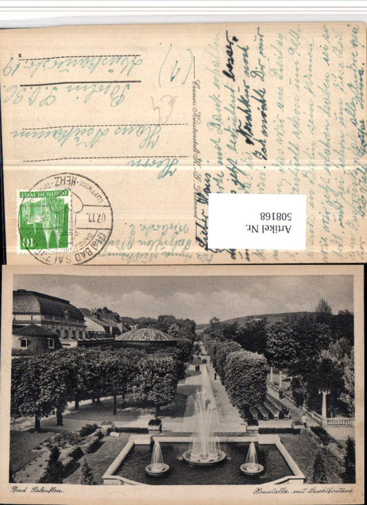 508168,Bad Salzuflen Hauptallee m. Leuchtfontäne Fontäne