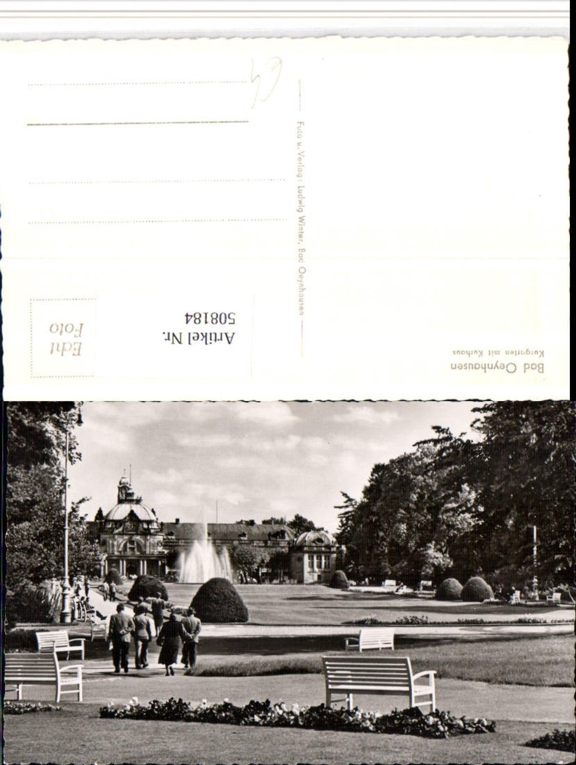 508184,Bad Oeynhausen Kurgarten m. Kurhaus Brunnen