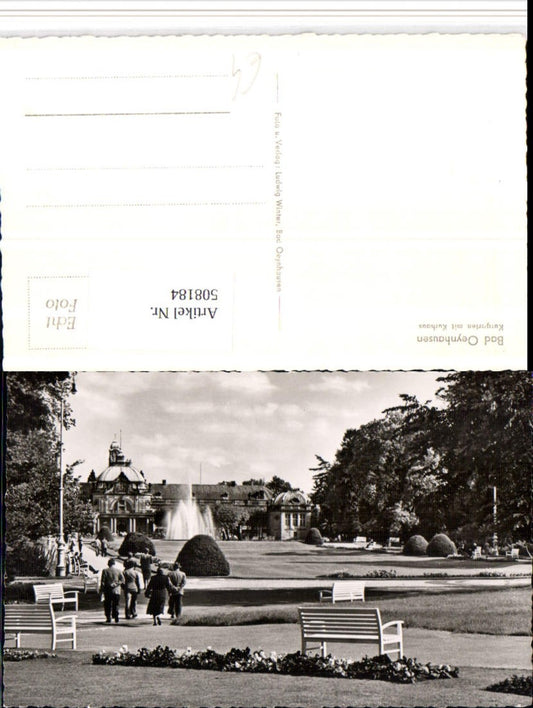 508184,Bad Oeynhausen Kurgarten m. Kurhaus Brunnen