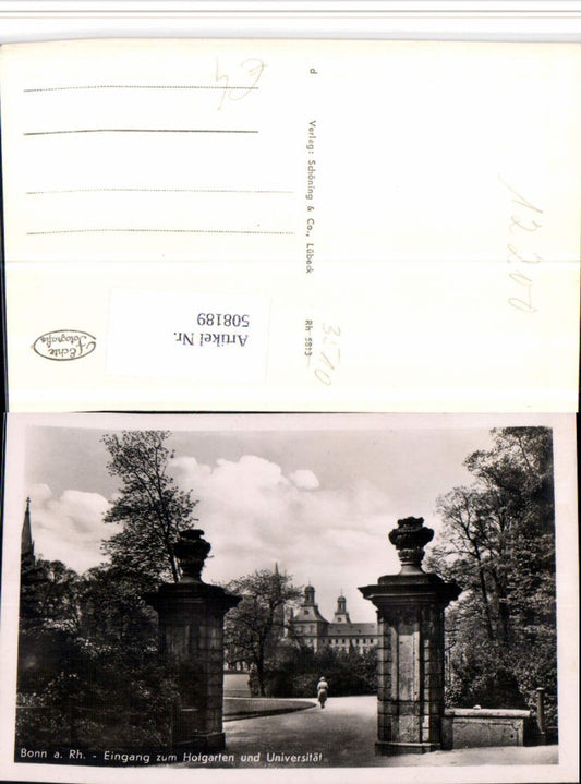 508189,Bonn am Rhein Eingang zum Hofgarten u. Universität