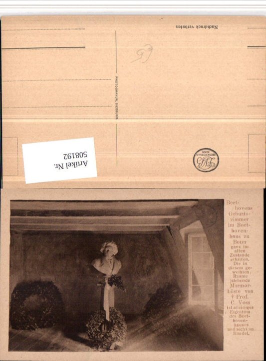 508192,Bonn am Rhein Beethovenhaus Beethovens Geburtszimmer Büste