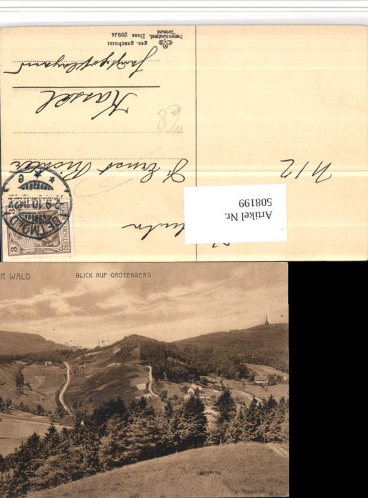 508199,Teutoburger Wald Blick auf Grotenberg b. Detmold