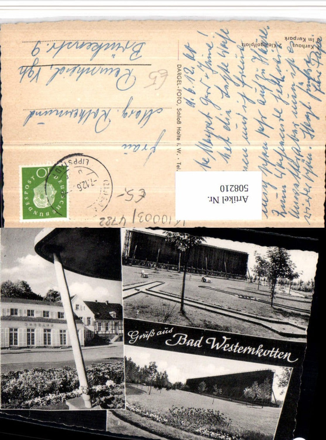 508210,Bad Westernkotten b. Erwitte Kurhaus Kurpark Mehrbildkarte