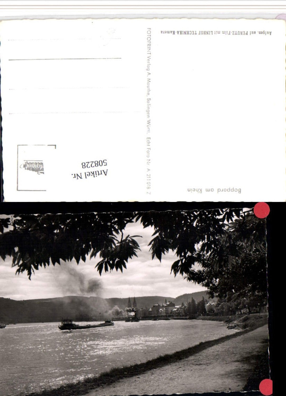 508228,Boppard am Rhein Teilansicht Fluss Dampfer