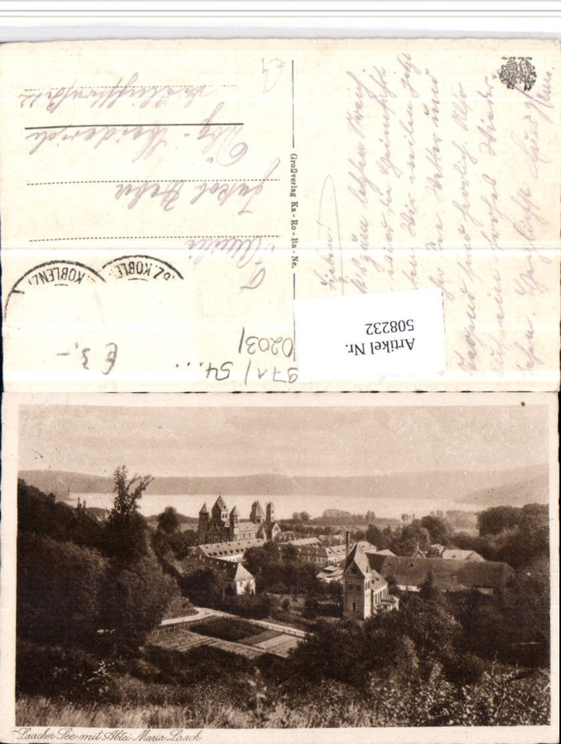 508232,Laacher See m. Abtei Maria Laach b. Glees