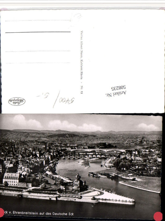 508235,Koblenz Blick v. Ehrenbreitstein auf Deutsches Eck Teilansicht
