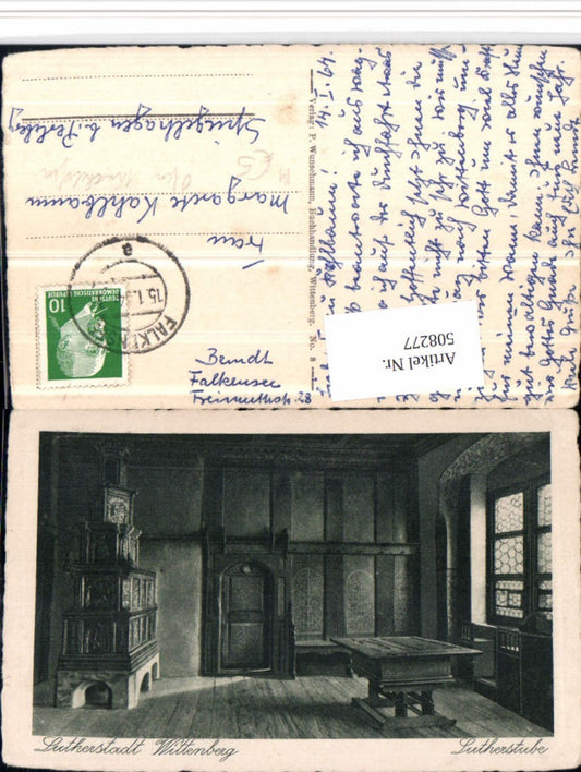 508277,Wittenberg Lutherstube Innenansicht Kachelofen Ofen