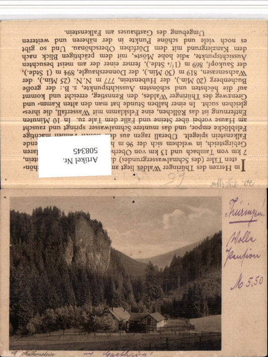 508345, Gasthaus am Falkenstein in the Thuringian Forest near Tambach-Dietharz