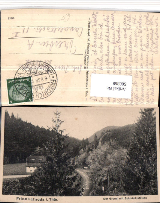 508368, Friedrichroda in Thuringia, Grund with Schmücklefelsen