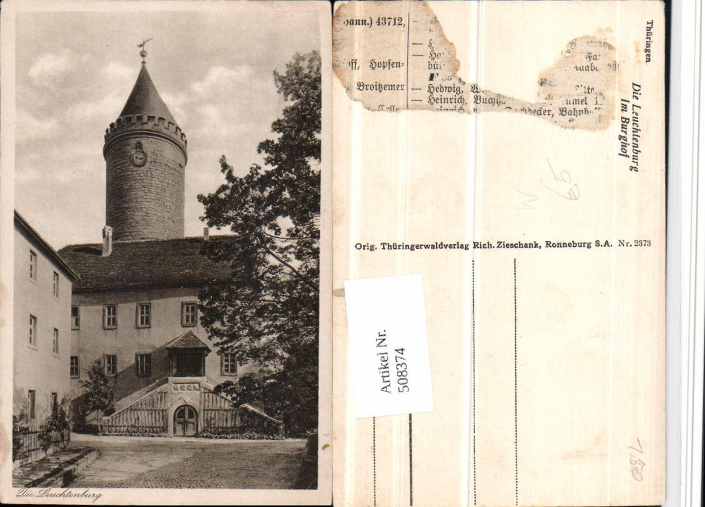 508374,Leuchtenburg b. Kahla castle courtyard tower