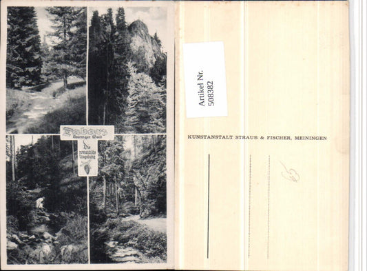 508382, Tabarz in the Thuringian Forest, landscape sections, multi-view postcard