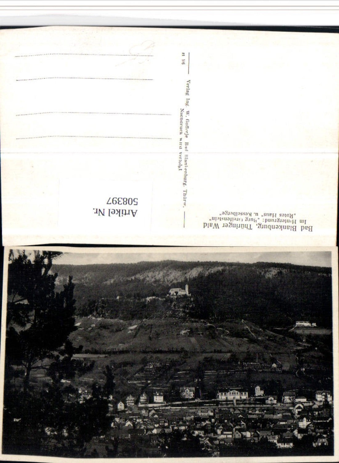 508397, Bad Blankenburg Total with Greifenstein Castle, Red House and Kesselberge