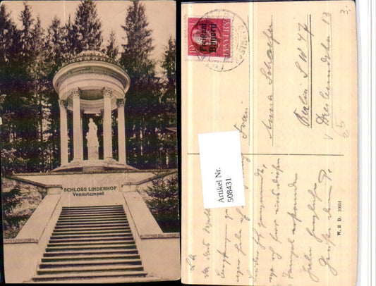508431,Schloss Linderhof b. Ettal Venustempel Tempel pub W.H.D. 10654